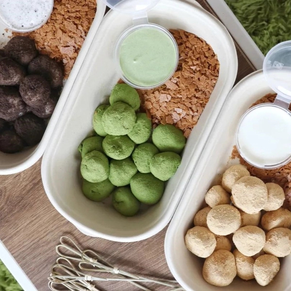 Bột Đậu Nành Hàng Ngon - Mochi Chấm Kem Sữa - 100gr