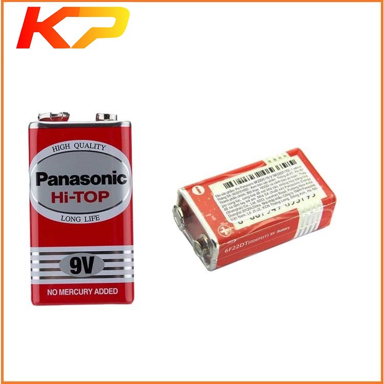 Pin panasonic 9v 6F22DT/1S [BẢO HÀNH 1 NĂM]