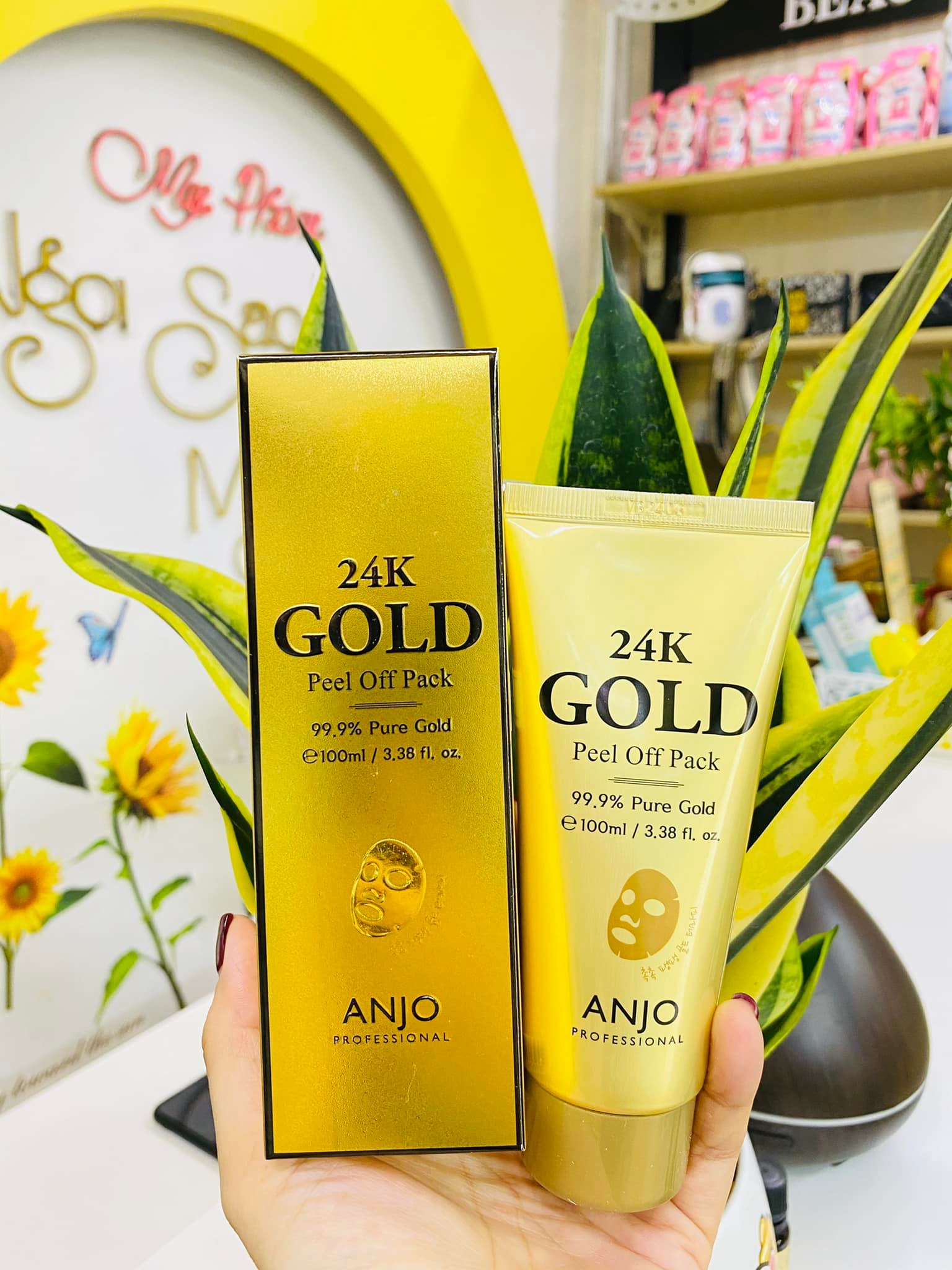 Mặt nạ lột chất 24k gold peel off pack anjo 100ml
