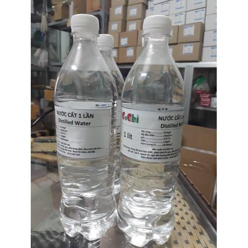 Nước cất 1 lần - chai 1 lít
