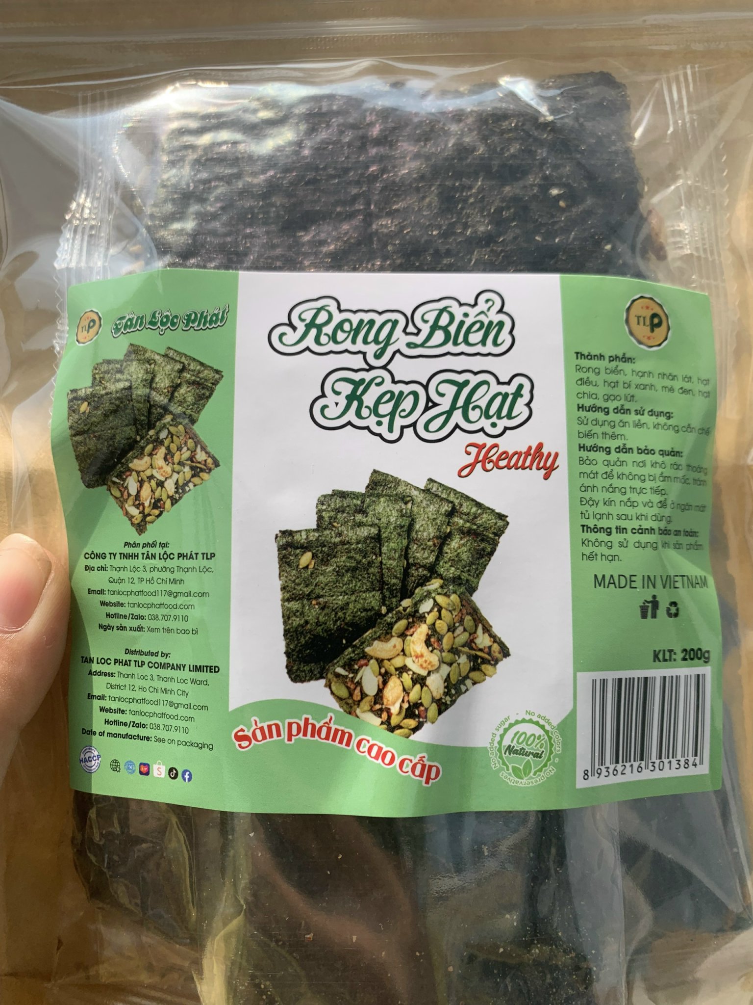 RONG BIỂN KẸP HẠT TÂN LỘC PHÁT - BỊCH 400G