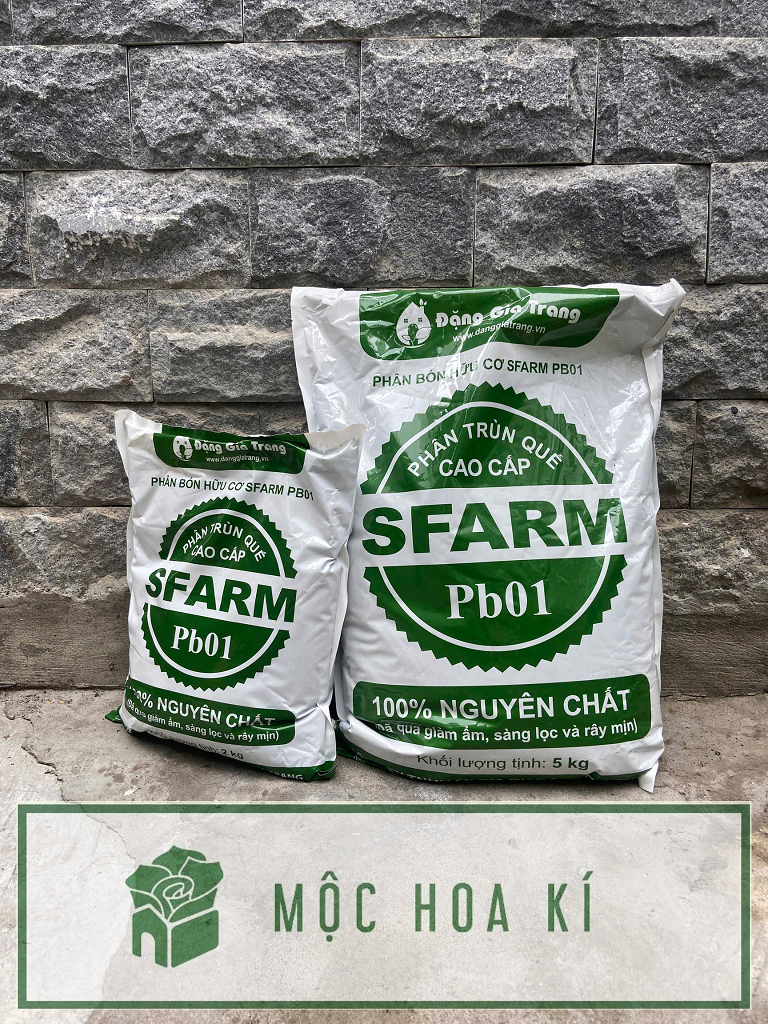 2kg Bag of Sfarm Dang Gia Trang Vermicompost Powder - Organic Fertilizer (Contains Cocoons - Worm Eggs) Has Been Dehumidified.