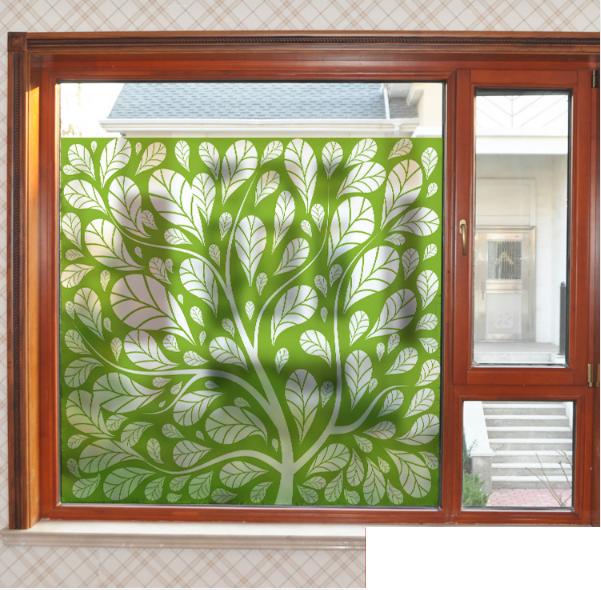 [HCM]Decal Dán Kính Cao Cấp - Cây Trùm Lá Xanh ( 60x58CM )-DK7116