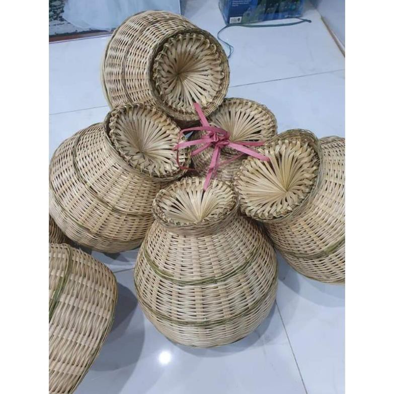Giỏ cua to , giỏ cá, giỏ tre decor size 16cm