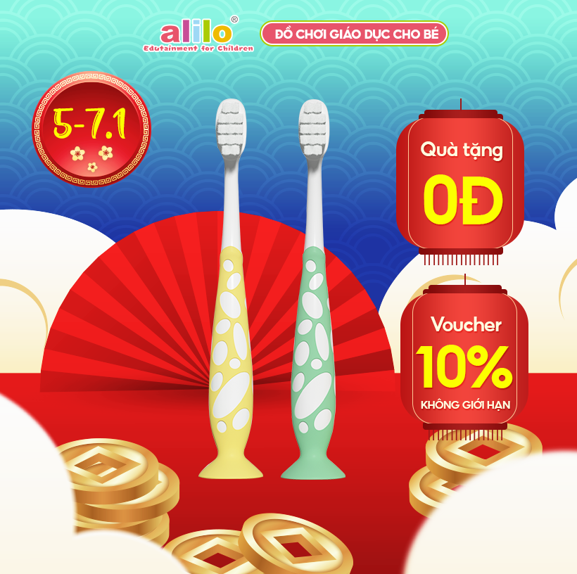 Bàn chải đánh răng cốc hút chân không cho bé Alilo T3 Kids Soft Toothbrush
