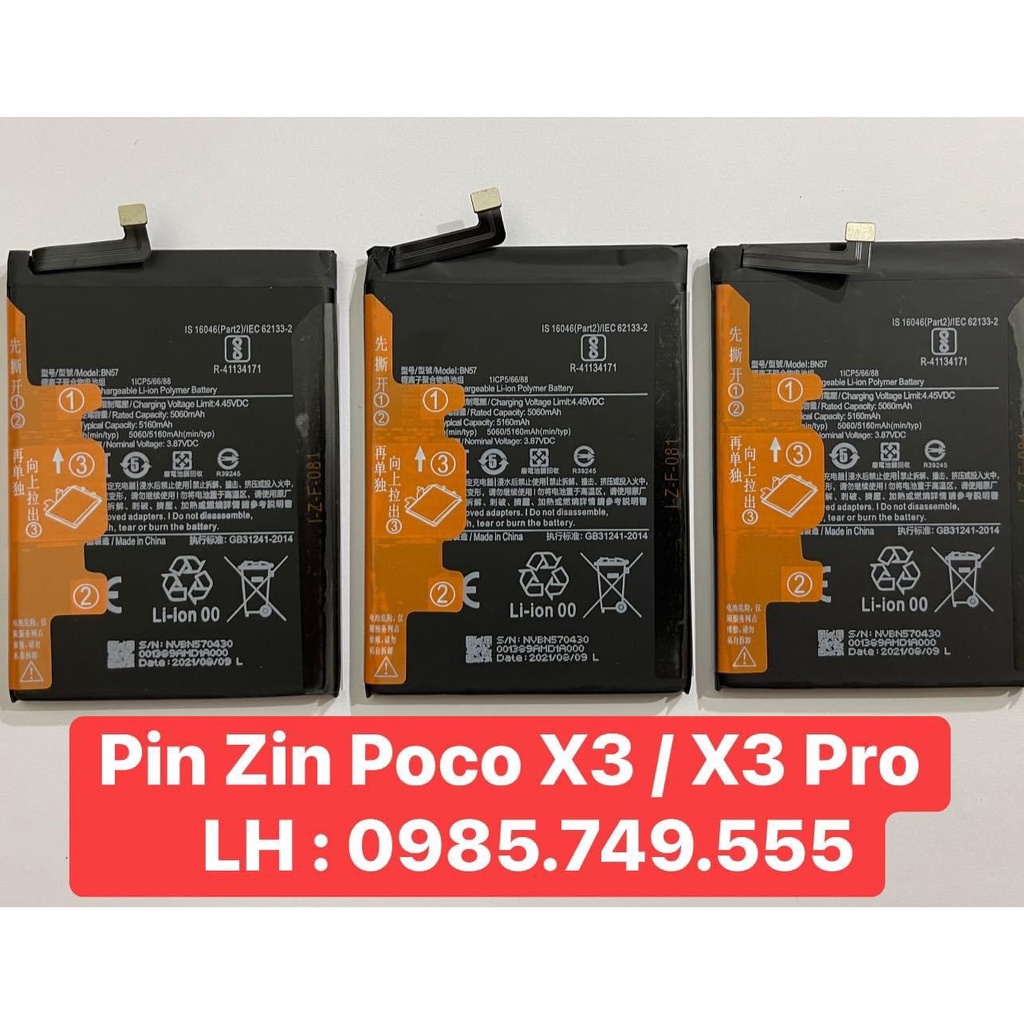 Pin Zin Xiaomi Poco X3,X3Pro Bn57