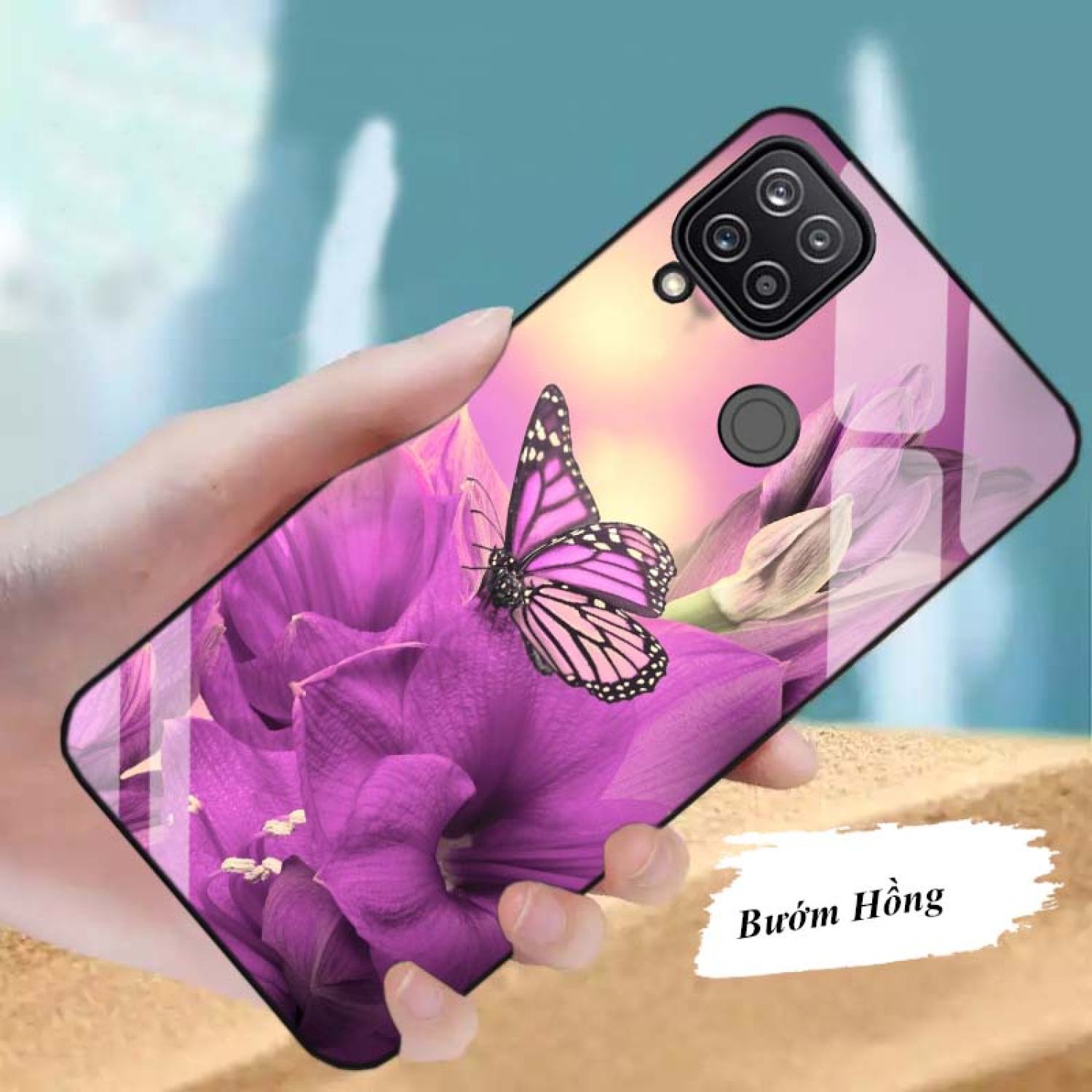 Ốp realme c12, c15, c20, c21, c25 lưng kính cường lực mới ƞhất