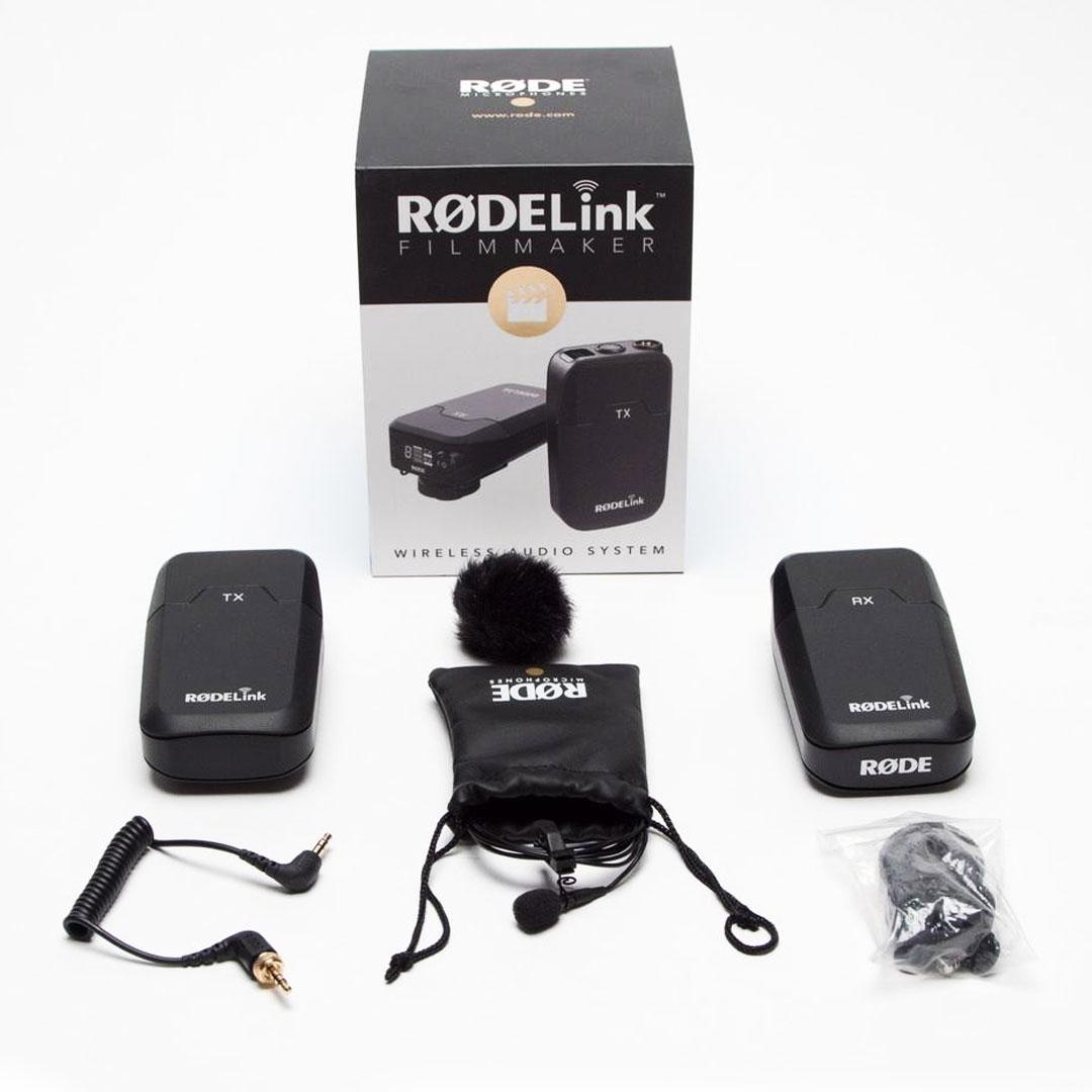 Rode RodeLink Wireless, frequency modulated (FM) filmmaker system.