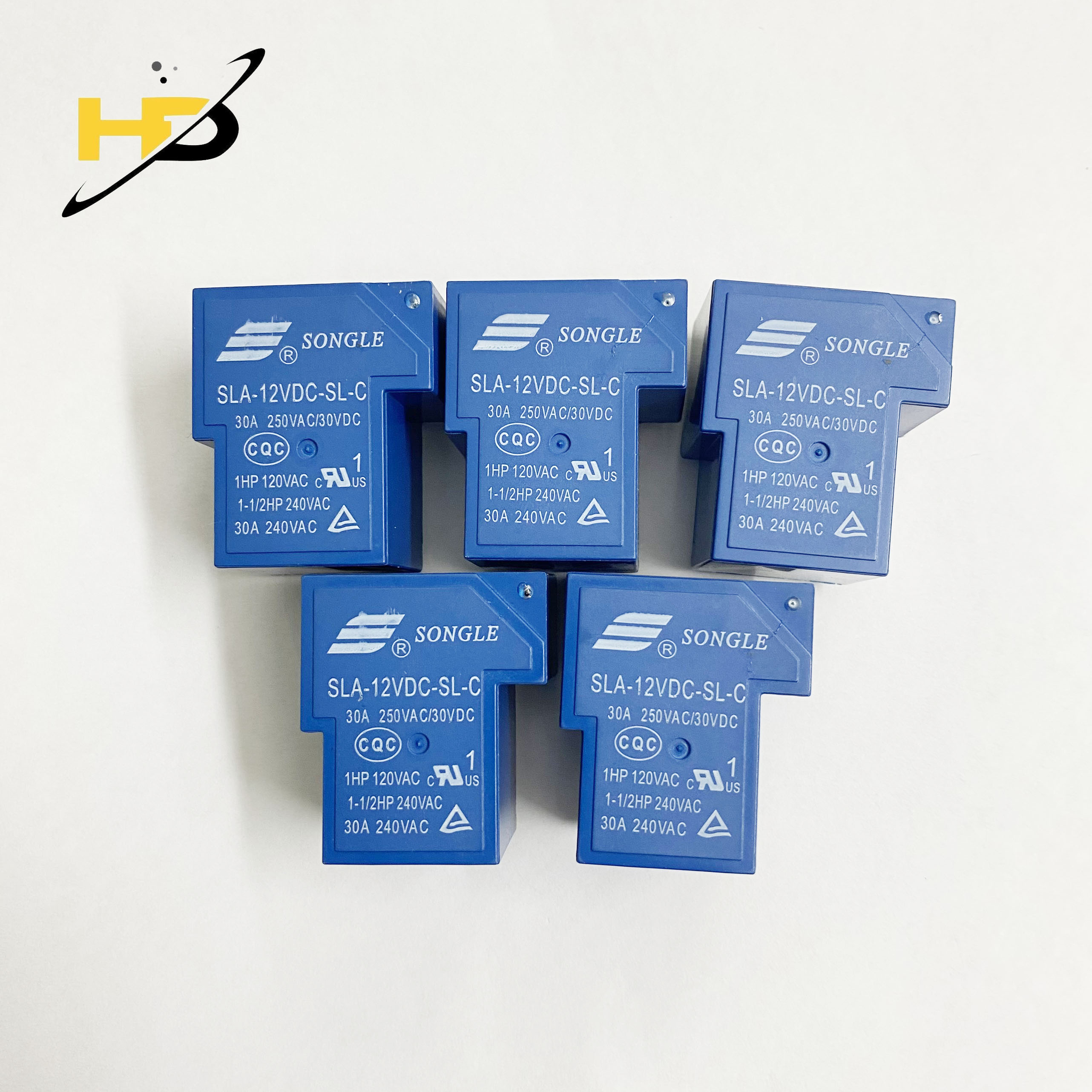 Linh kiện điện tử, relay 12vdc 30a 6 chân sla-12vdc-sl-c, rơ le công suất cao