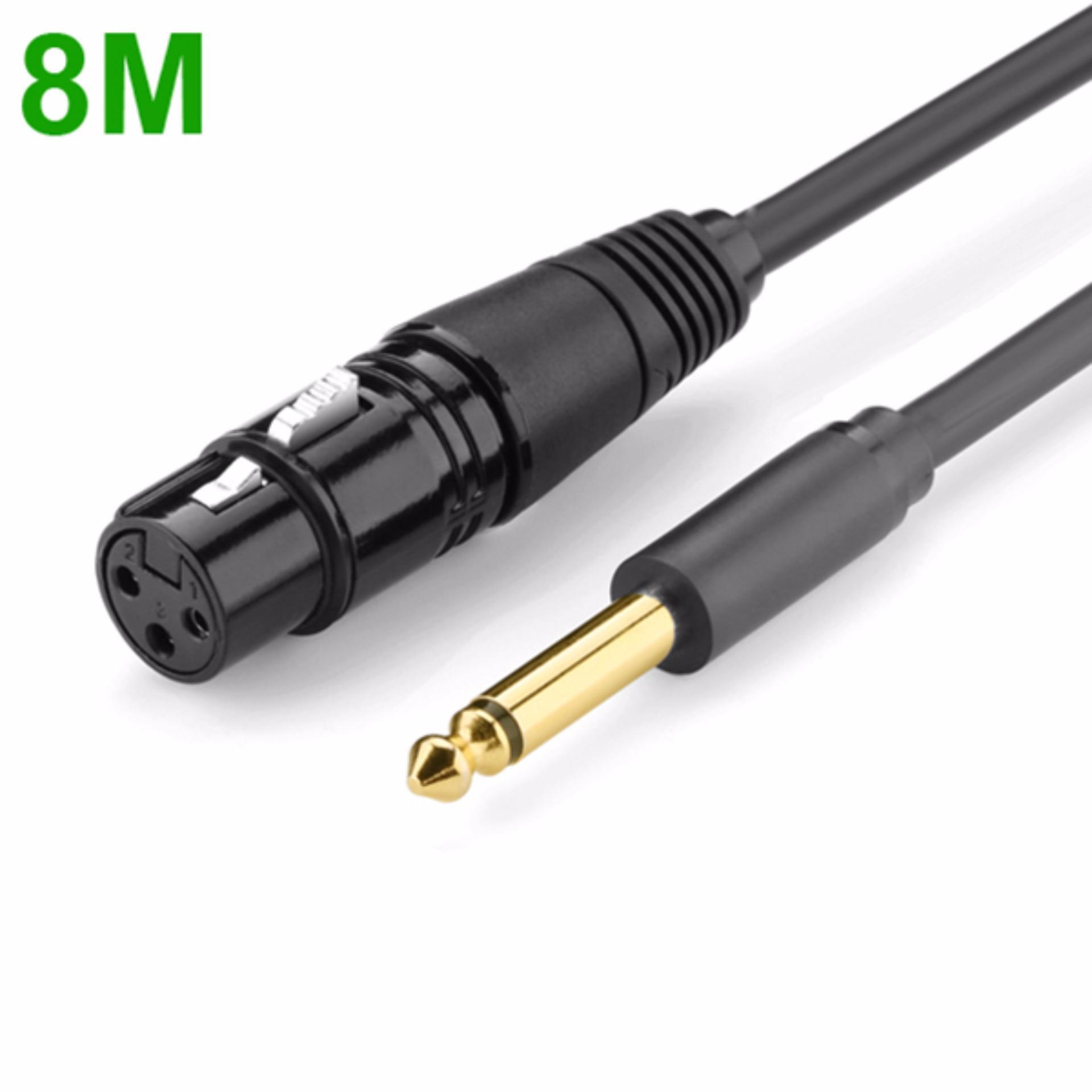 Cáp Mic 6.3mm sang XLR 8M Ugreen AV131-20722 (Đen)