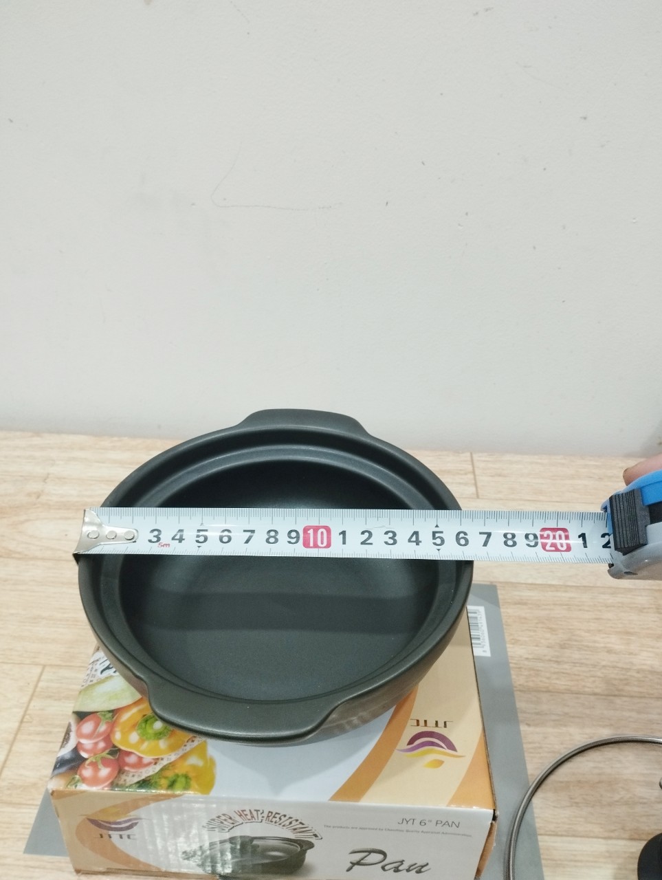 Nồi đất 6 inch nắp kiếng (18.5 x 16.5 x 6cm)
