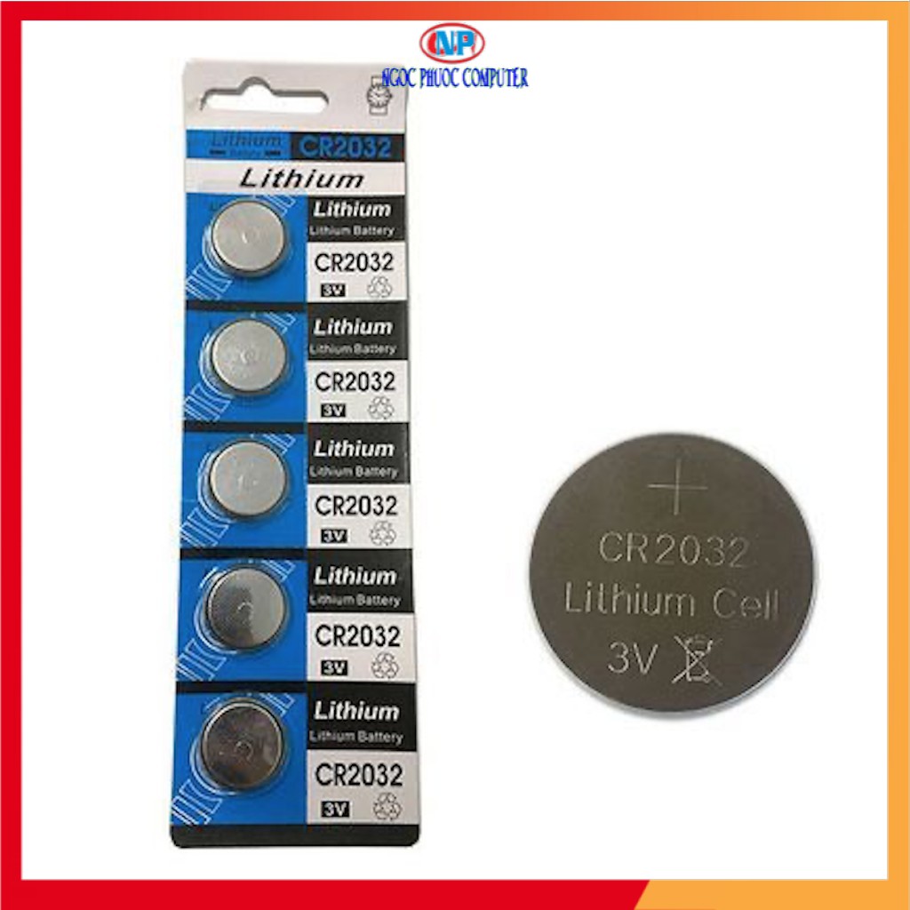 Pin Cúc Áo CR2032 Lithium 3V Cao Cấp - Pin CMOS Máy Tính, Smartkey Ô Tô Xe Máy, Cân Điện Tử (Chống Chảy Nước)
