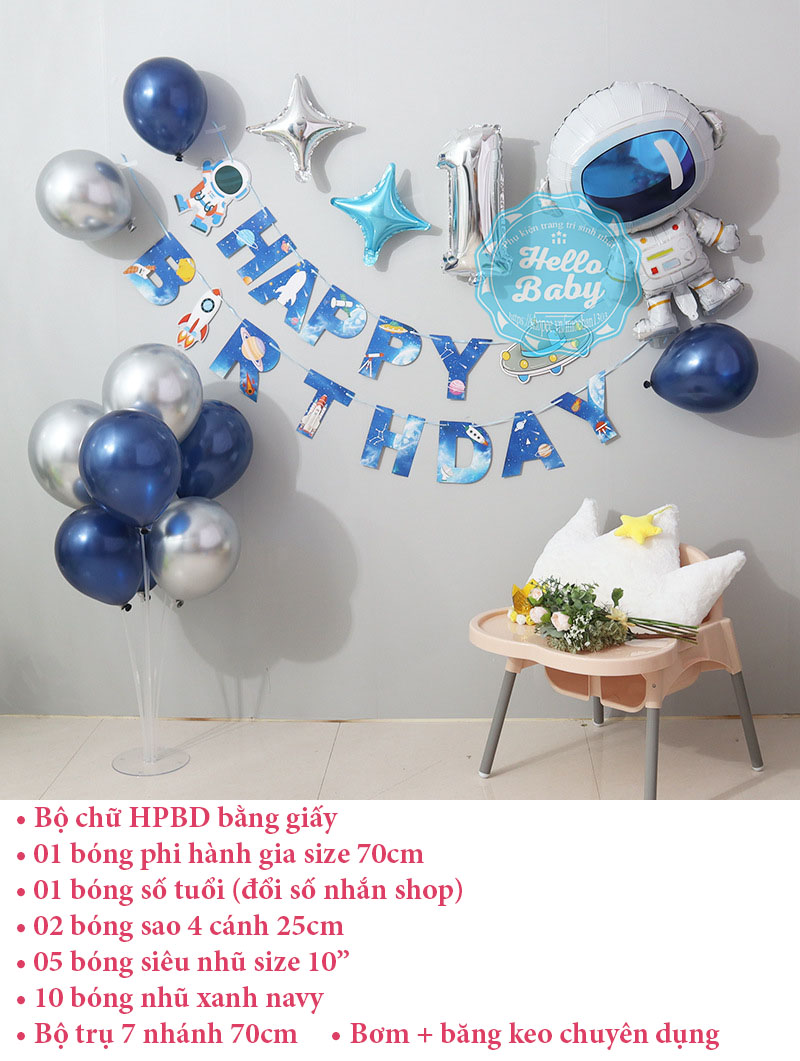 Set bóng trang trí sinh nhật nhiều chủ đề cho bé