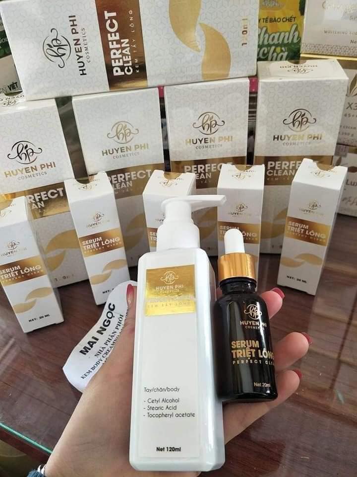 (Combo 1 kem tẩy lông tặng 1 serum triệt lông)Kem tẩy Lông Huyền Phi