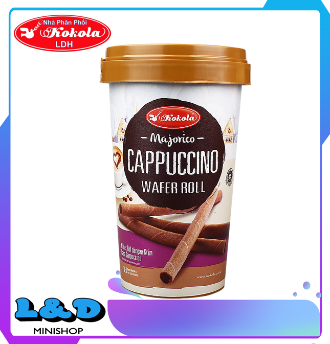 [HCM]Bánh Quế Majorico Wafer Roll Kokola Vị Cappuccino Hũ 120g