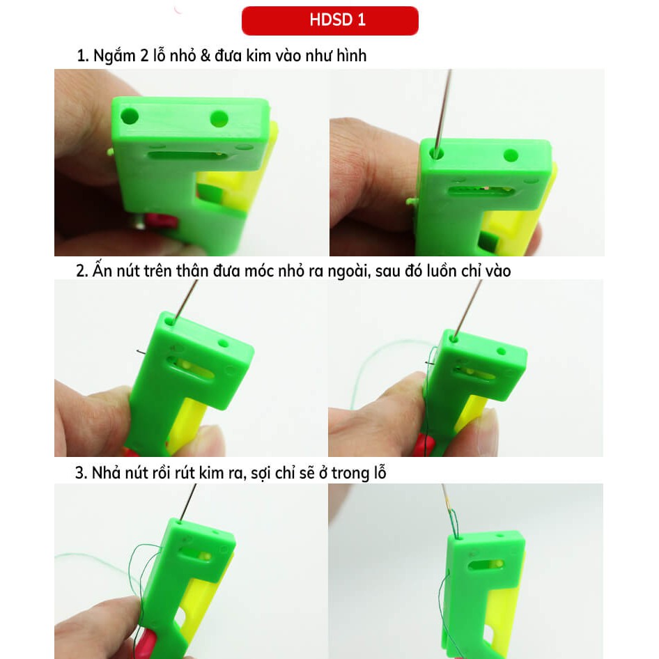 Plastic Handle Craft Thread Cutter+Threader Sewing Use Tool Elderly Guide Needle Easy Device Automatic Tool Sewing Accessories