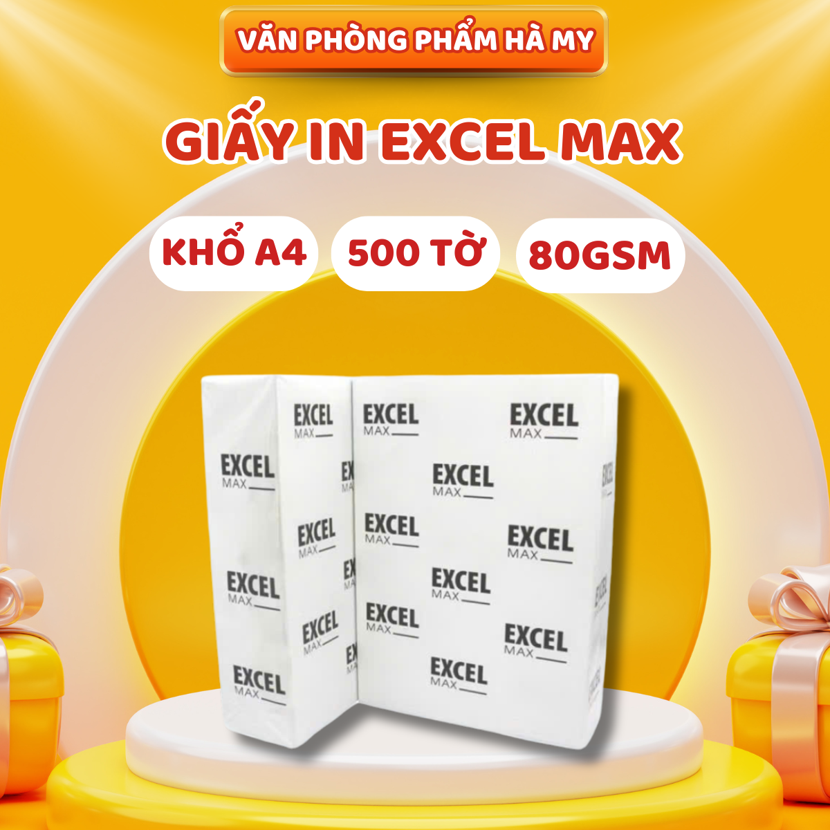 1 Ream 500 Tờ Giấy in văn phòng Excel Max Khổ A4