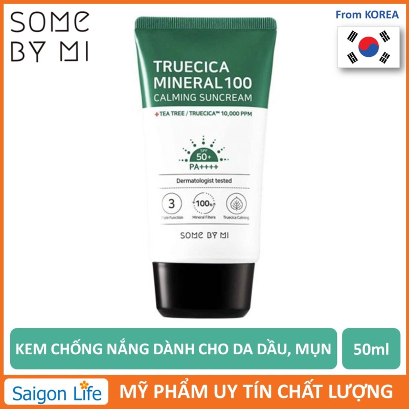 Kem Chống Nắng Some By Mi Truecica Mineral 100 Calming Suncream SPF50+/PA++++ 50ml giá rẻ