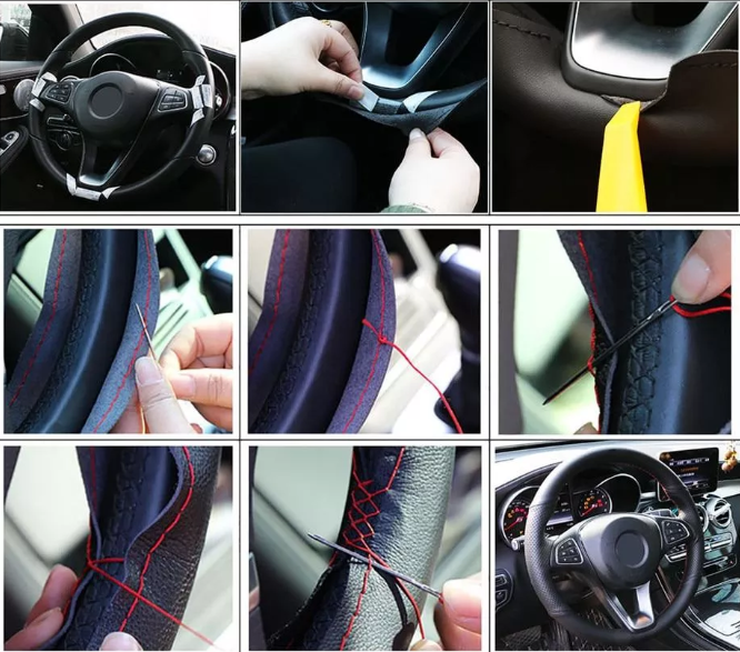 Bọc vô lăng da Toyota Vios 2014-2017