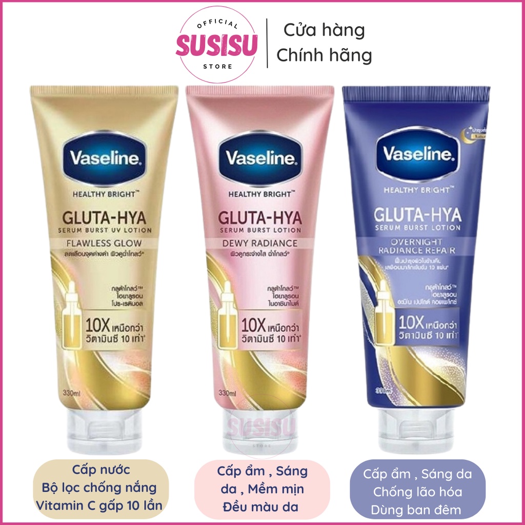 Vaseline gluta-hya serum burst UV lotion 10x 330ml