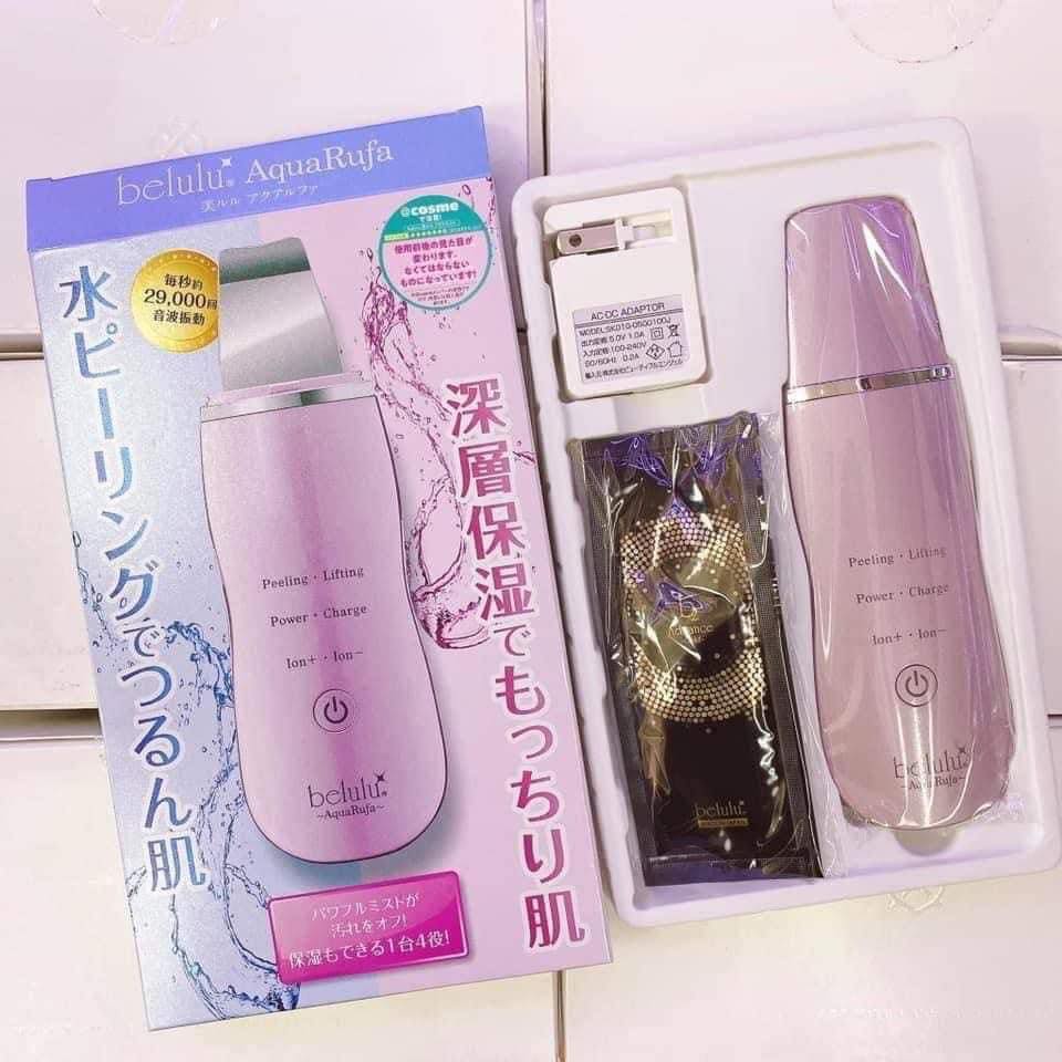 MÁY SỦI DA - LÀM SẠCH DA BẰNG NƯỚC BELULU AQUARUFA - JAPAN (Hồng)
