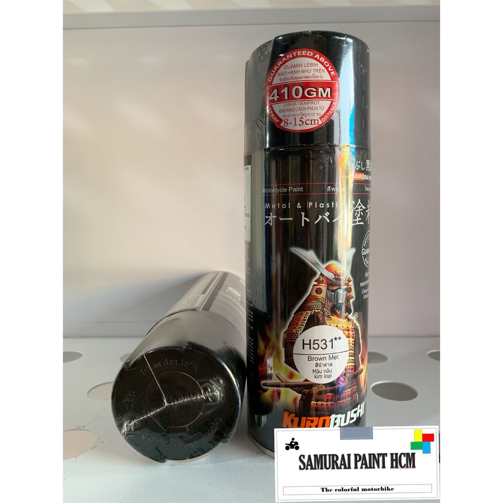 H531 Sơn xịt Samurai MÀU NÂU KIM LOẠI