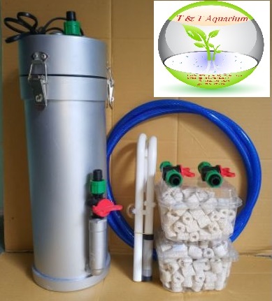 Lọc Chế Phi 140 (màu bạc/đen) + phụ kiện  - Lọc cho hồ thủy sinh/bể cá