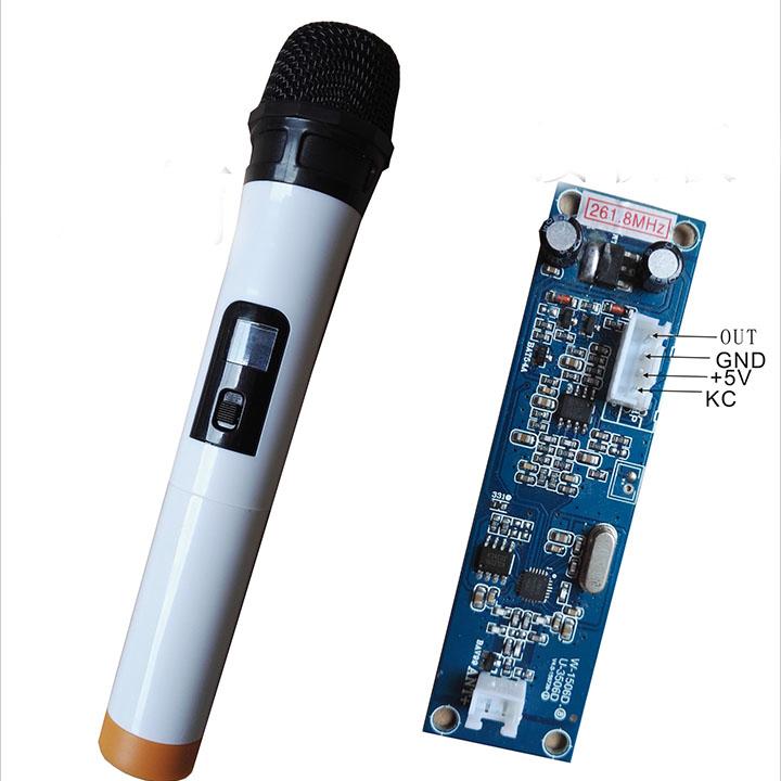 Mic hát karaoke không dây 1 Mic kèm mạch thu