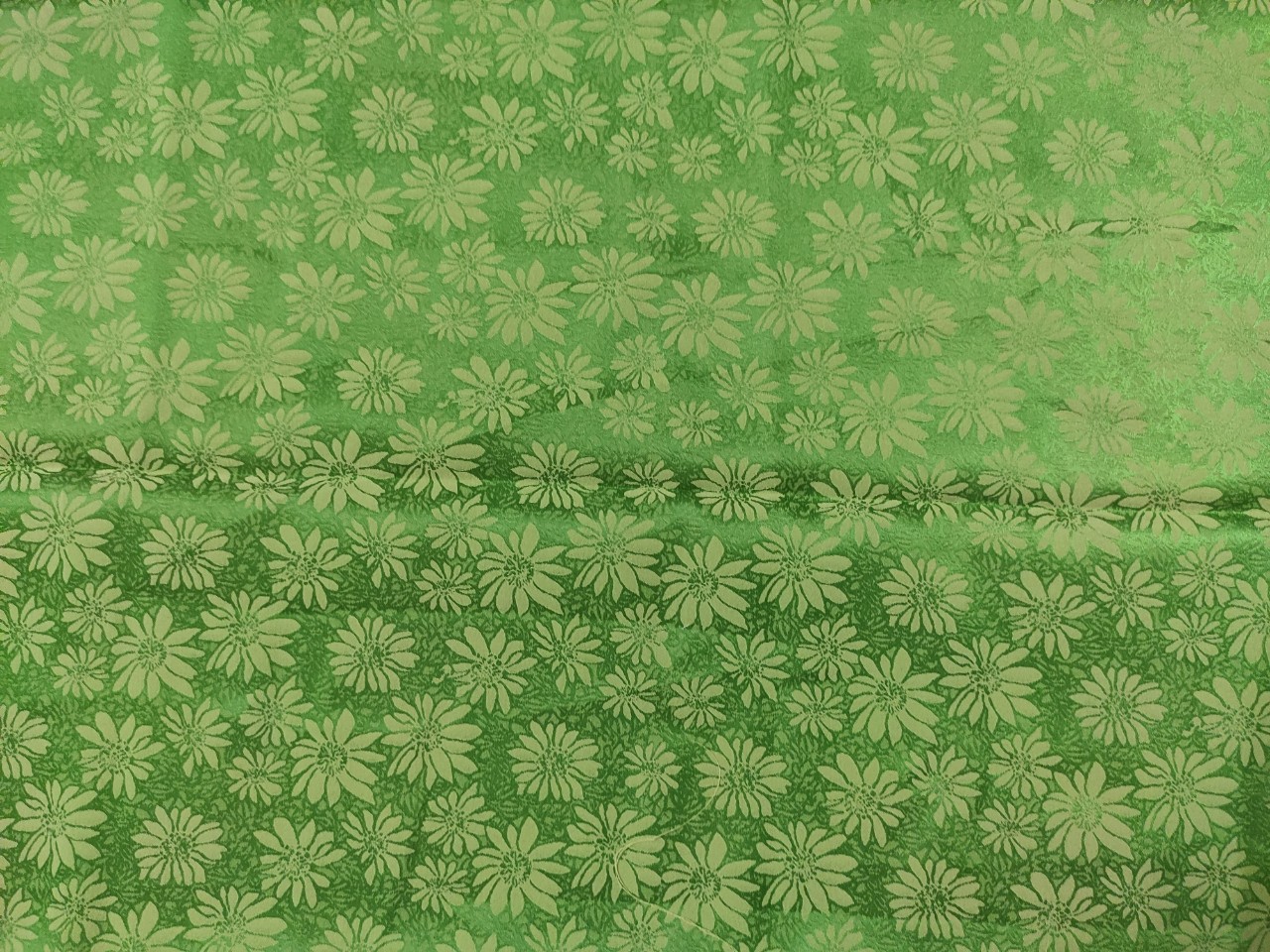High-Quality Soft Silk Brocade Ao Dai Fabric with Woven Texture - Silk with Small Chrysanthemum Flowers