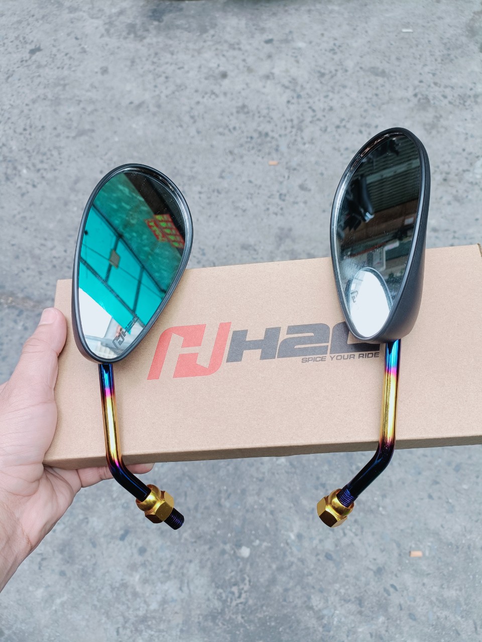 Cặp kiếng h2c suzuki chân 10ly răn thuận chân màu