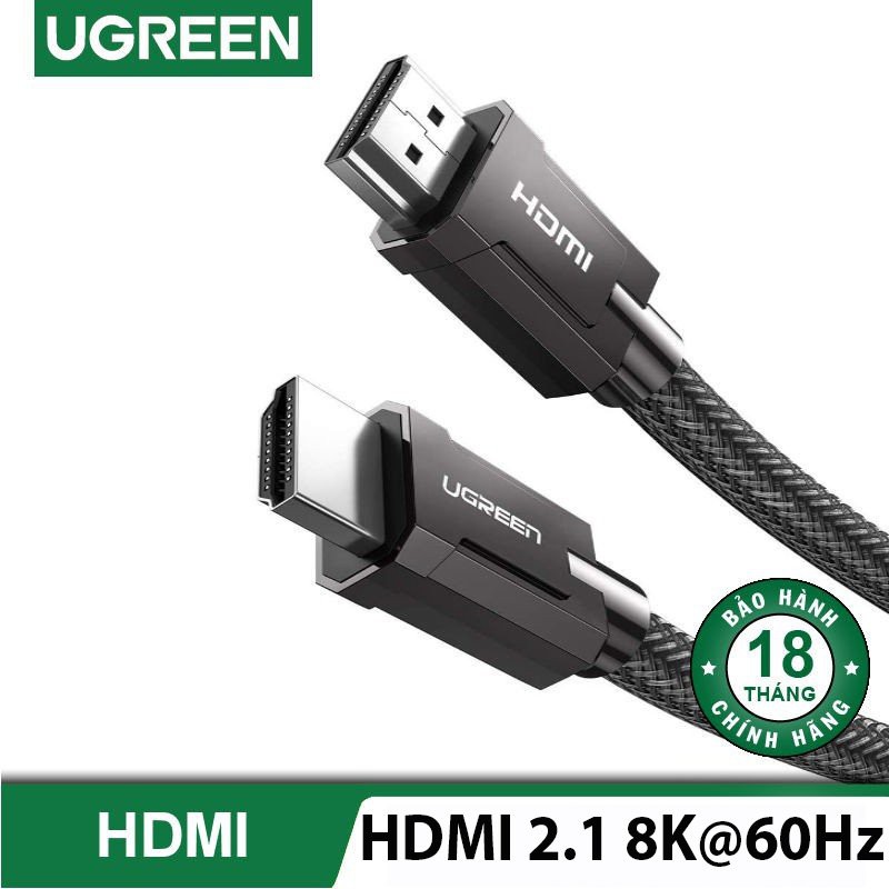 Cáp hdmi 2.1 ugreen 80602 dài 3m độ phân giải 8k/60hz cao cấp