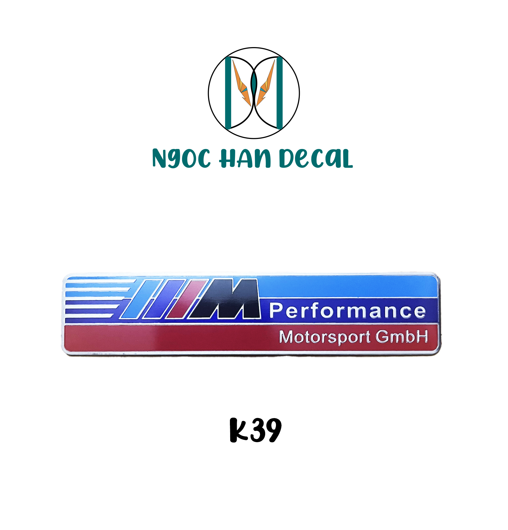 Tem nhôm logo performance 3d cứng siêu đẹp k39