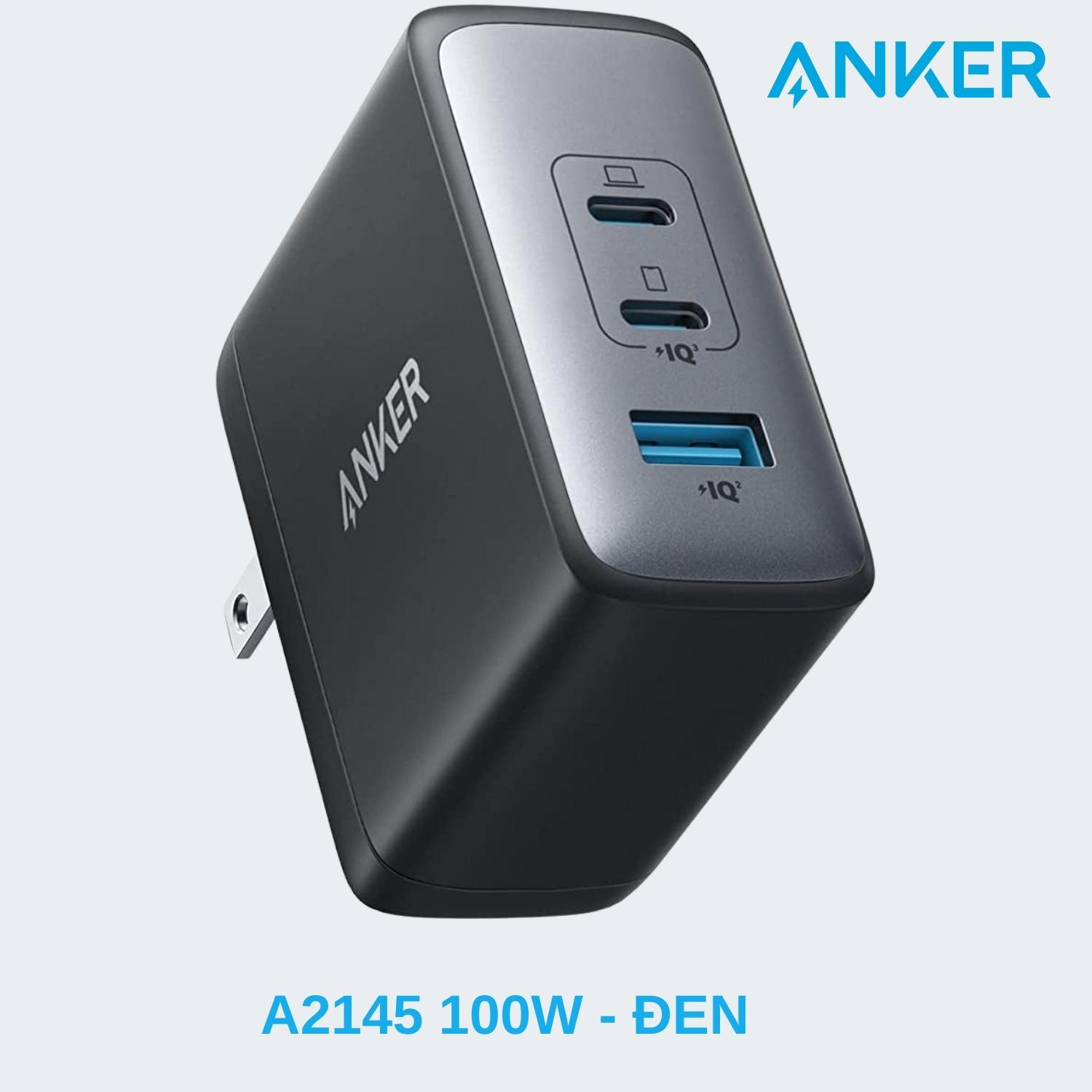 Củ sạc nhanh anker a2145 100w pd/qc/pps bh12th
