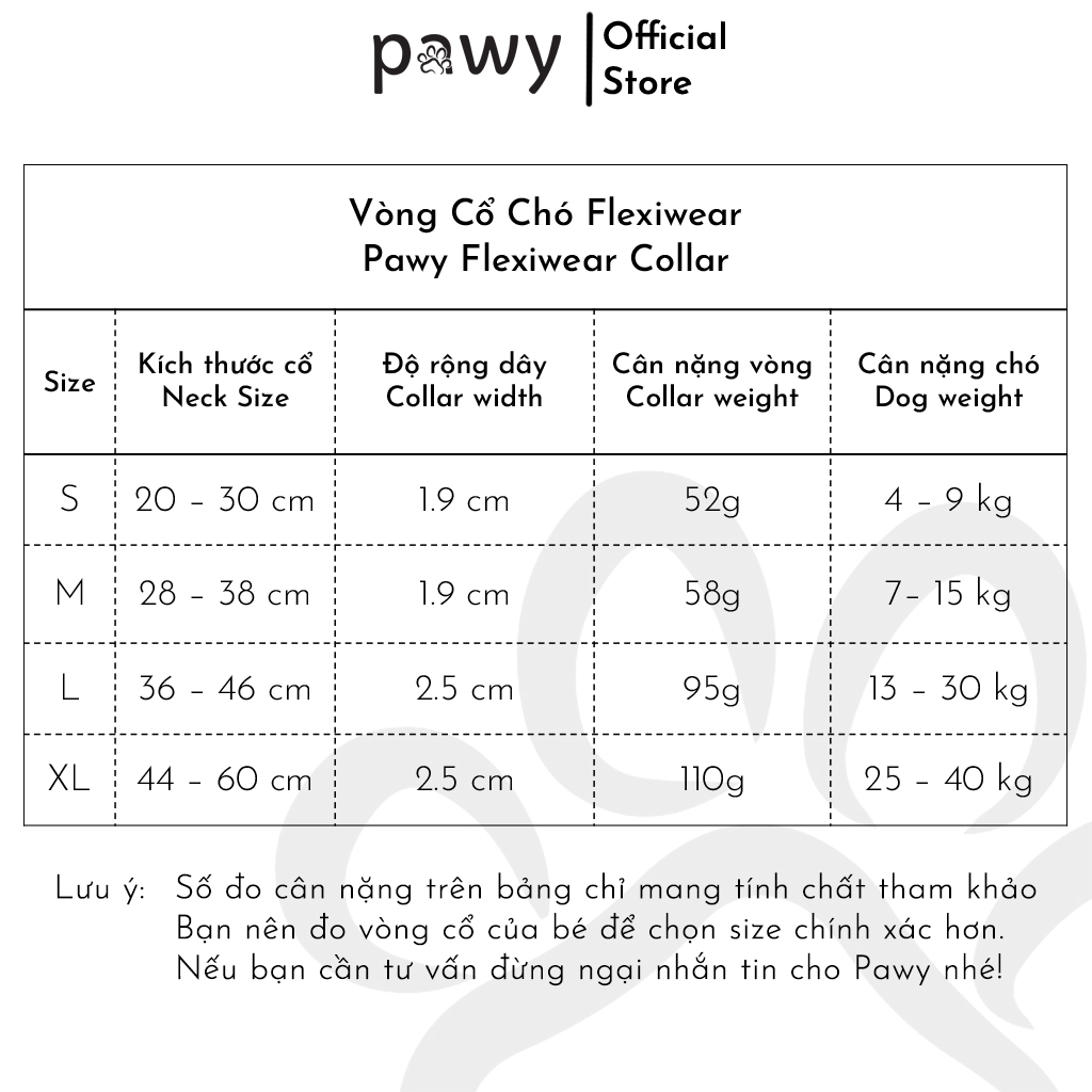 Vòng Cổ Chó Pawy - Flexiwear - Màu Nâu - Vòng Cổ Chó PVC Cao Cấp