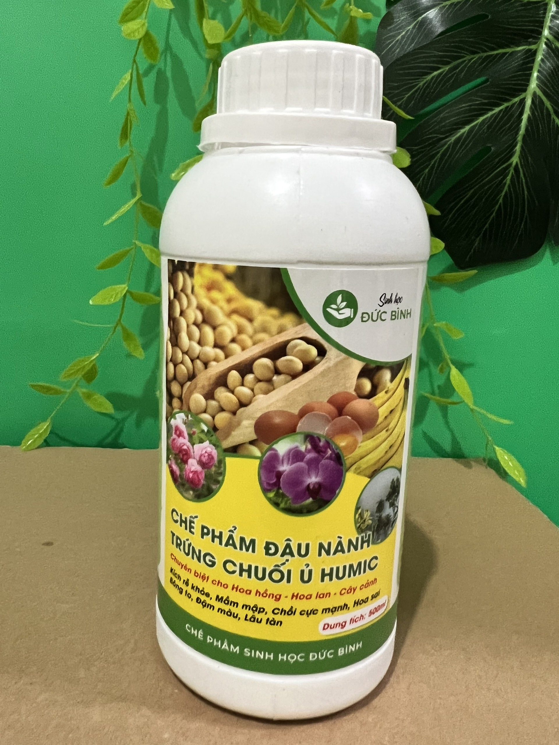 Chế phẩm sinh học đậu nành, đậu tương, đạm cá, trứng chuối ủ Humic dành cho hoa hồng cây cảnh giúp mập mầm to hoa