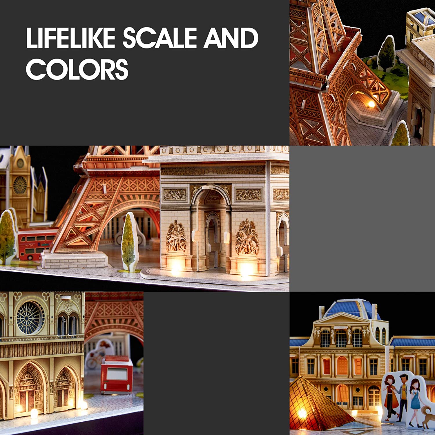 Mô Hình Giấy 3D CubicFun - Led Cityline Paris L525h