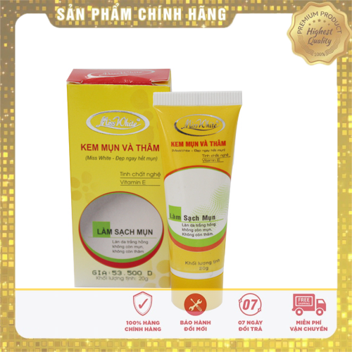 Kem mụn - ngừa thâm miss white - 20g - công ty