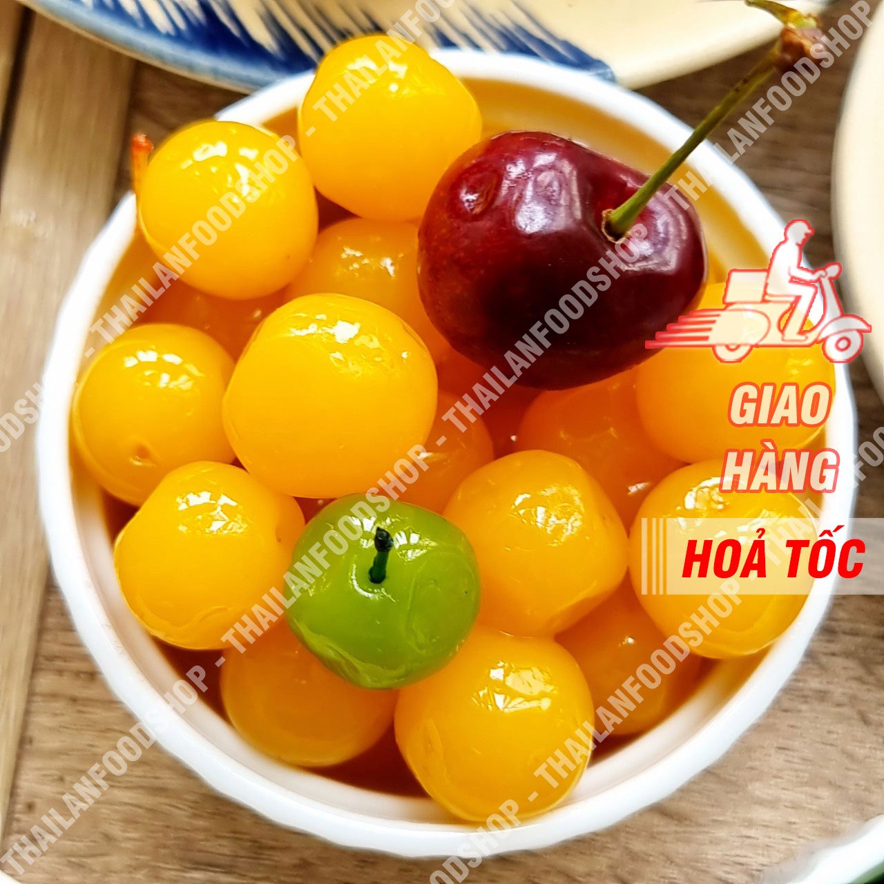 Mứt Cherry Anh Đào Giòn ( Trái Lý ) - Lon 500Gr