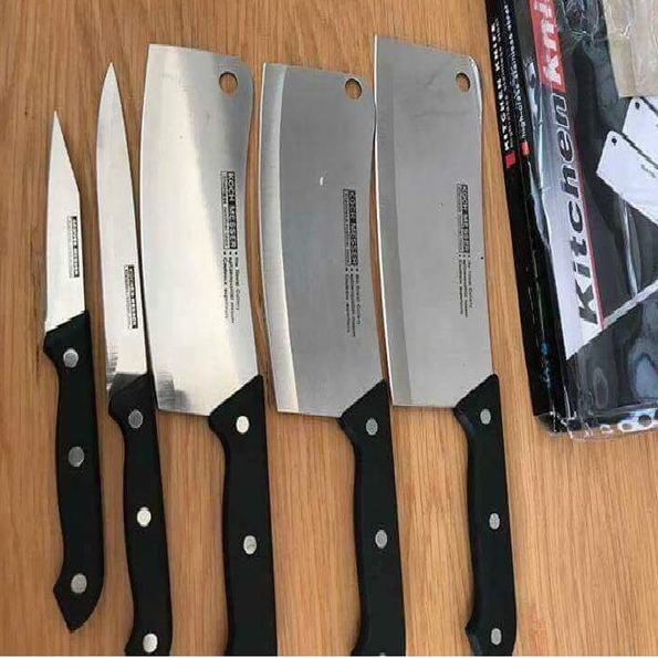 BỘ DAO KITCHEN KNIFE 5 MÓN MADE IN THÁI LAN SIÊU BÉN