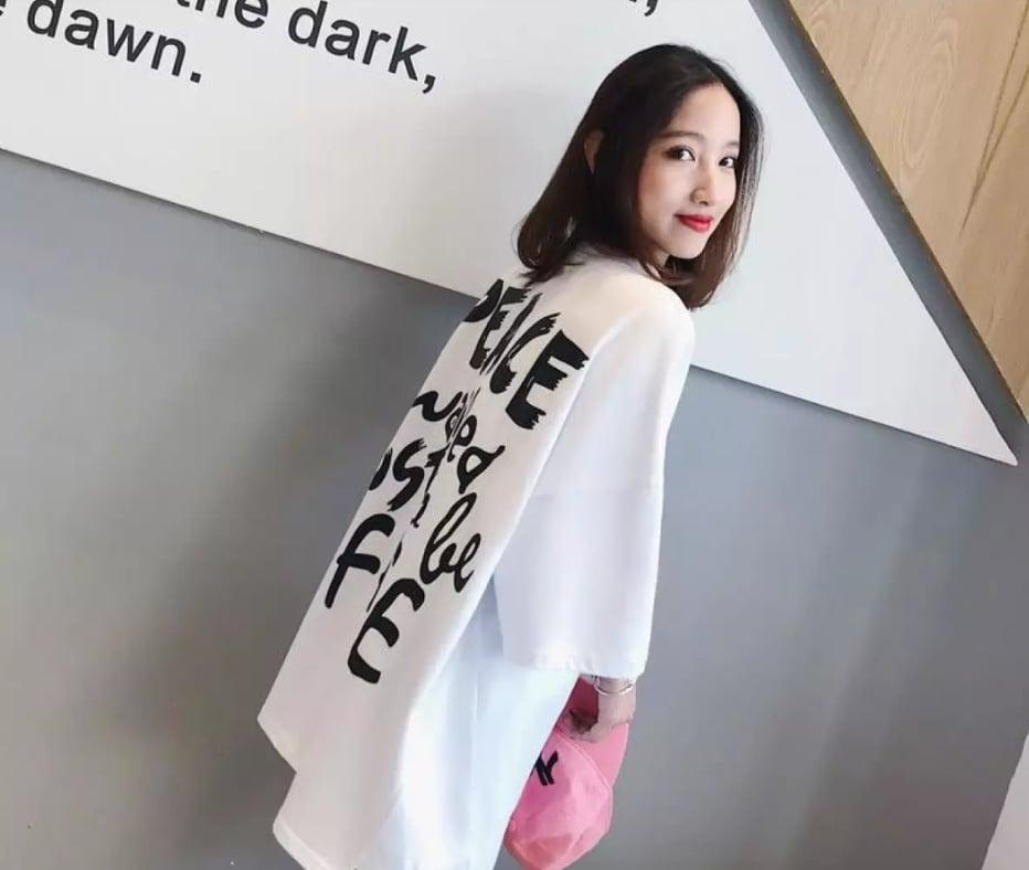 Áo thun nữ in chữ TCTS02 cá tính phong cách Hàn Quốc