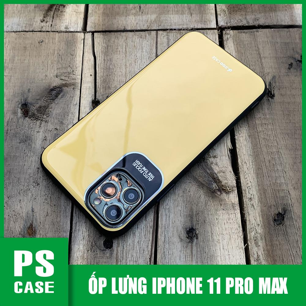 Ốp lưng bảo vệ camera hiệu Q.COO dành cho iPhone 11 Pro Max - Màu vàng - PS Case phân phối