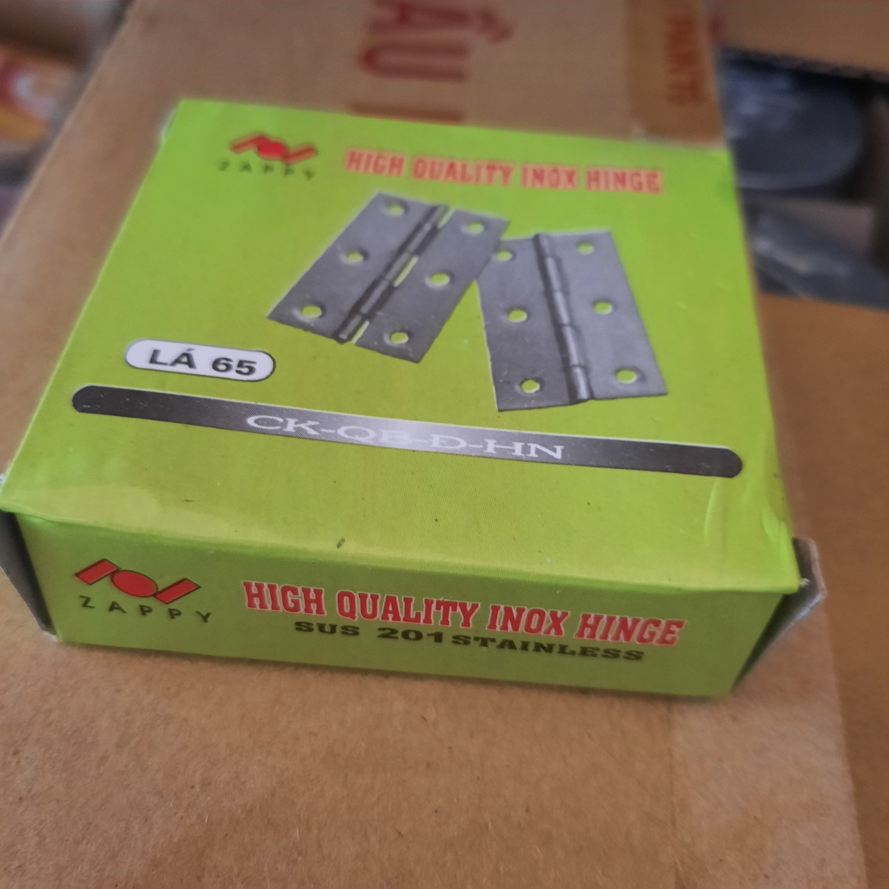1 hộp bản lề lá inox loại dày lá 65 chuyên dùng cho cánh cửa tủ, cửa nhôm ( 20 chiếc)