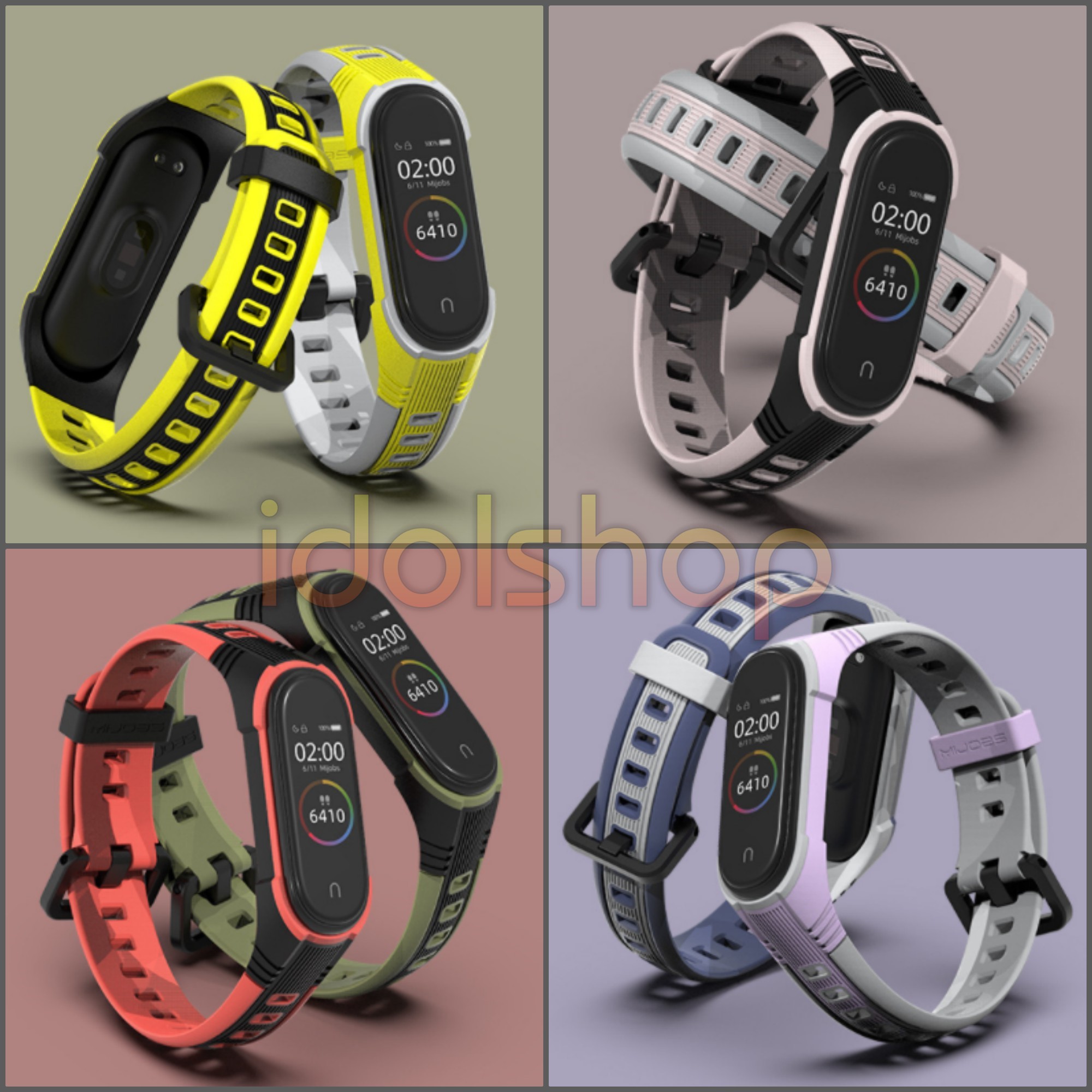 Dây đeo thể thao 2 MÀU Xiaomi Miband 5 (khóa gài)