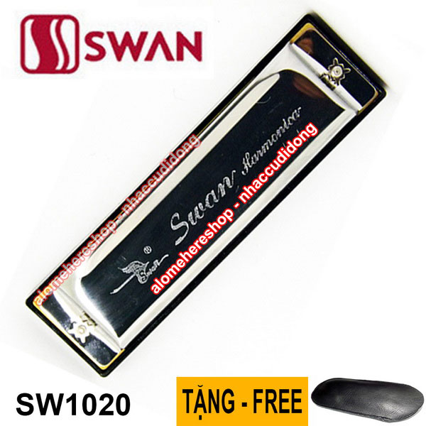 Kèn harmonica diatonic Swan SW1020 key C (Bạc)