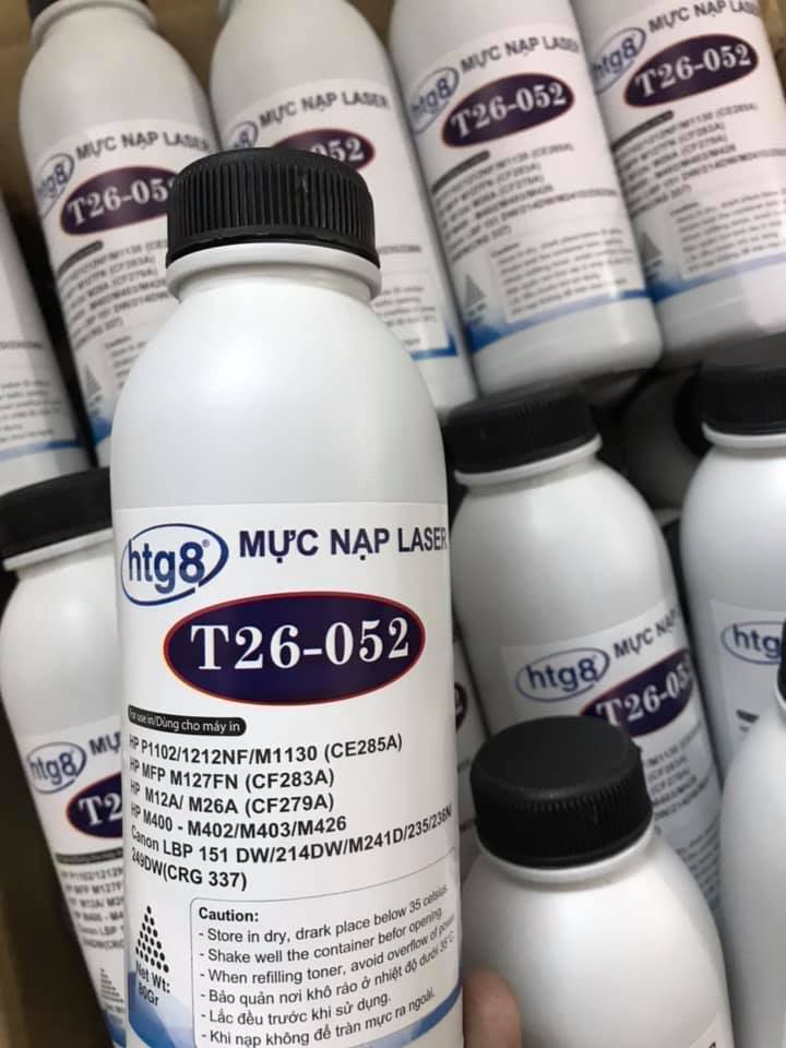 Mực đổ OEM cho máy in 151DW/ 6030/6200d/6230DNMF 241D(Hộp mực 325/326/328/337) mã T26 hiệu HTG8