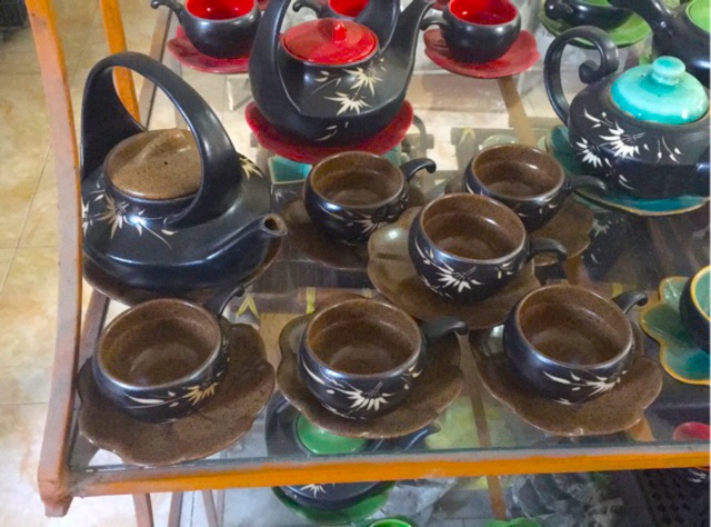 Bộ tách trà men thuỷ tinh