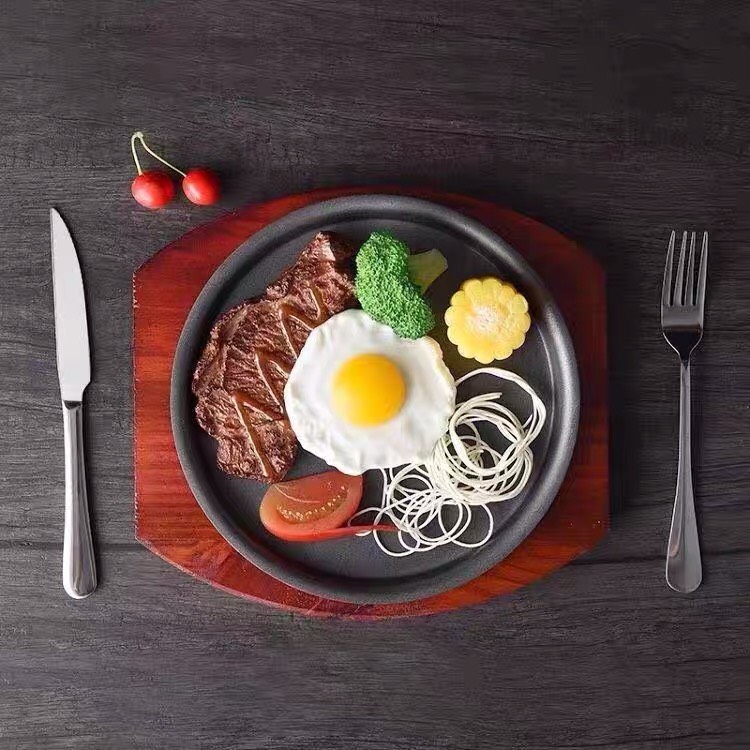 Chảo gang tròn có đế gỗ 6 kích thước