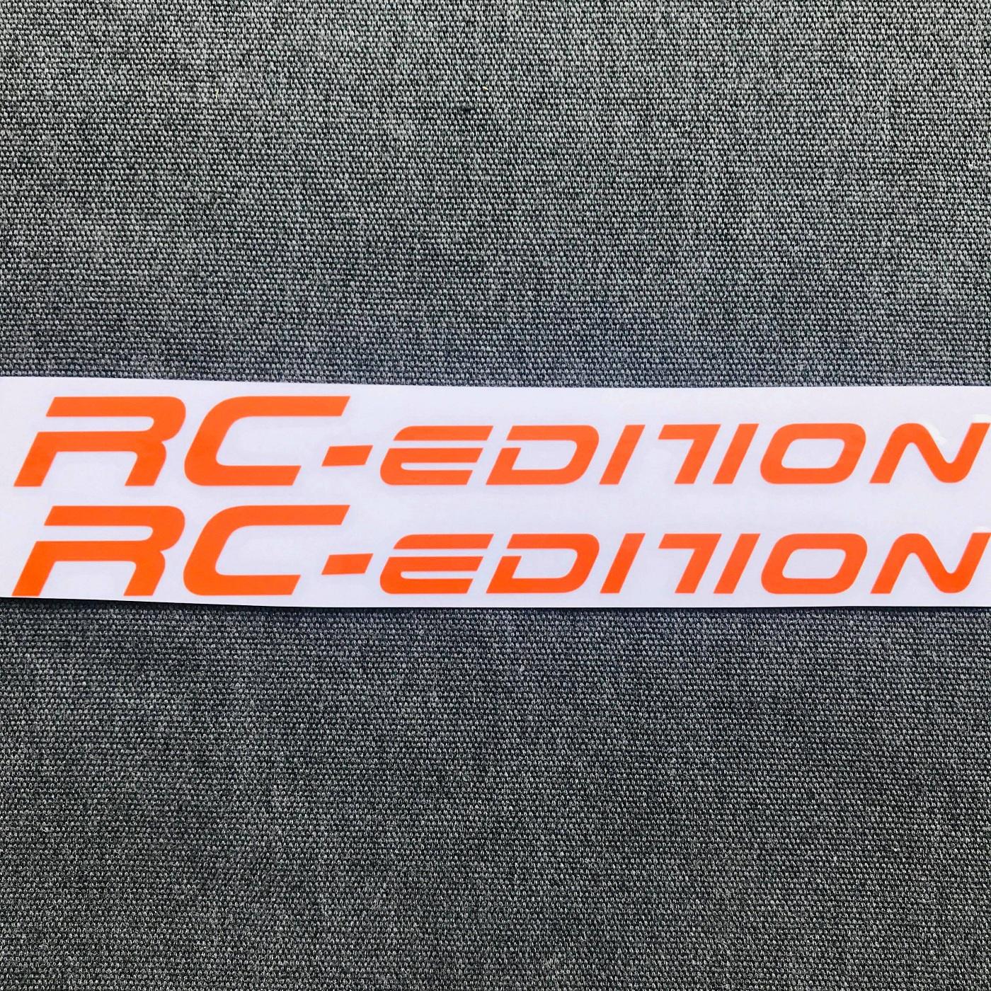 Tem dán phuộc phản quang RC-EDITION CHO NHIỀU LOẠI XE (MÀU CAM)