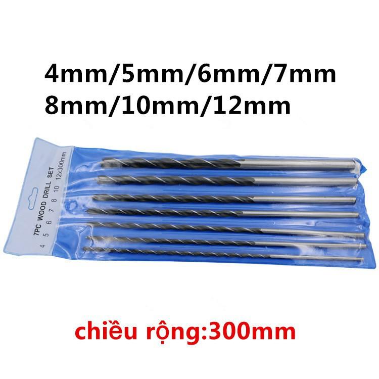 Bộ 7 mũi khoan gỗ dài 300mm