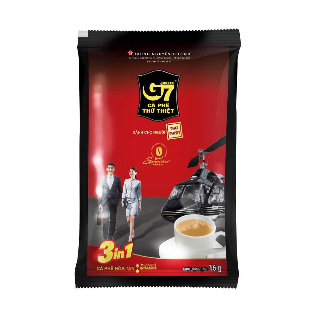 Combo 4 bịch cà phê hòa tan G7 3in1- Bịch 50 sachets x 16gr ( gói vuông)